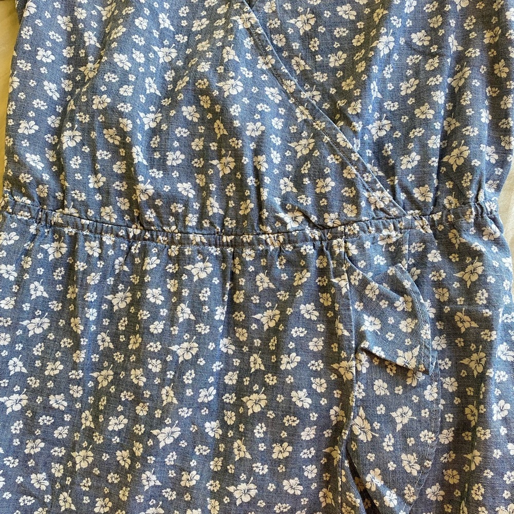 J. Crew Blue Chambray 100% Cotton Faux Wrap Dress size XXS - Picture 11 of 16